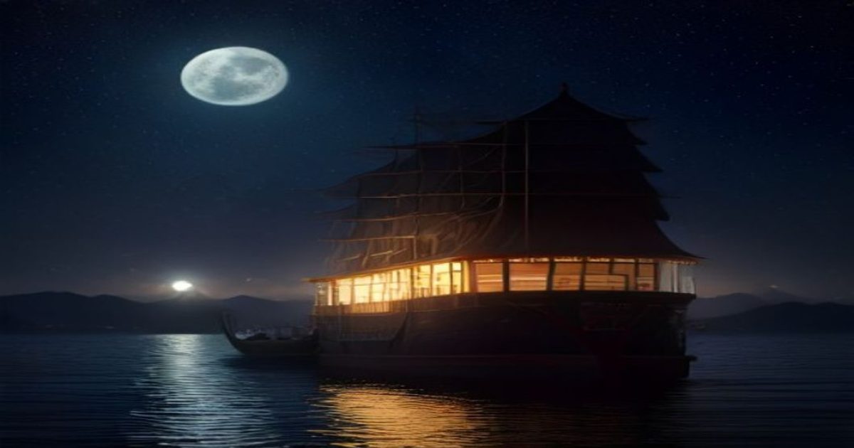 深紫夜空与粉紫霓虹光晕交融的成人内容导航封面，插画风格温暖圆润，「淫荡的我被老伯伯调教」主题文字在光晕中若隐若现，画面充满神秘与探索感